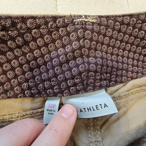 Athleta Corduroy Velvet Outdoor Pants Jeans Women Size 12P - Picture 8 of 14